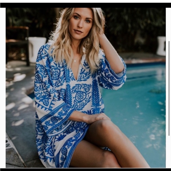 NWT Vici Beulah Lauderdale Embroidered Mini Dress sz S/M - Picture 2 of 5